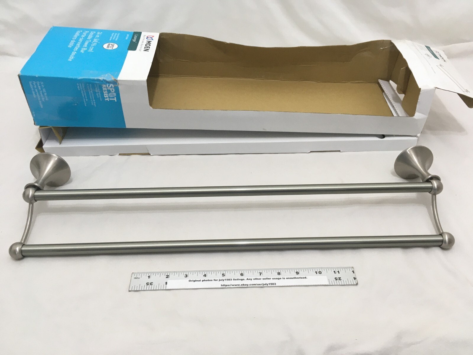 Moen Lowes Double Towel Bar Moen Double Towel Bar Brushed Nickel