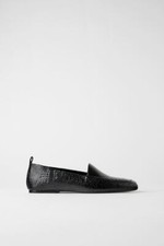 NWT Zara Black Animal Print Shoes 3523/510