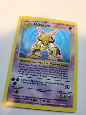 Alakazam Shadowless Base Set Pokemon Card WOTC | eBay