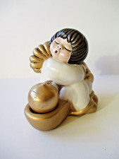 Thun angelo con candela fuori produzione, etichetta rotonda