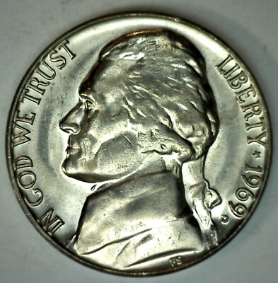 1969 D Jefferson Nickel 5c US Coin Uncirculated Five Cents | eBay