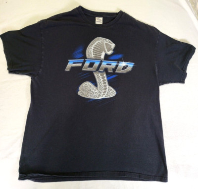 VTG Ford Shelby Cobra T-Shirt Black, Blue Shelby Men's Size XL