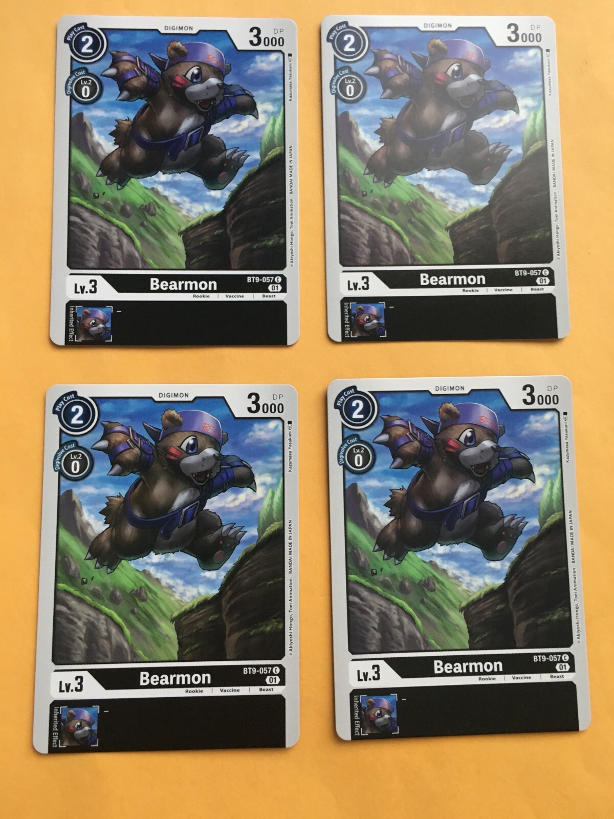 4x Bearmon BT9-057 C (Playset) Digimon CCG | X Record Near Mint English
