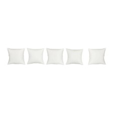 5 Pc 4'' x 4'' White Faux Leather Jewelry Bracelet Watch Pillow Retail Display