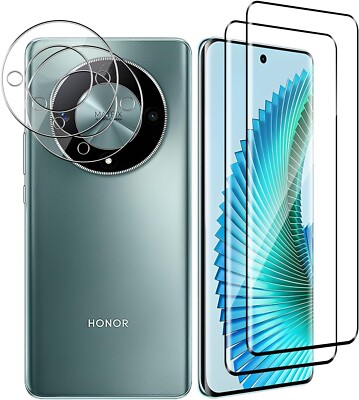 2X 3D Schutzglas ( Display + Kamera ) für Honor Magic 6 Lite 5G Hartglas Full