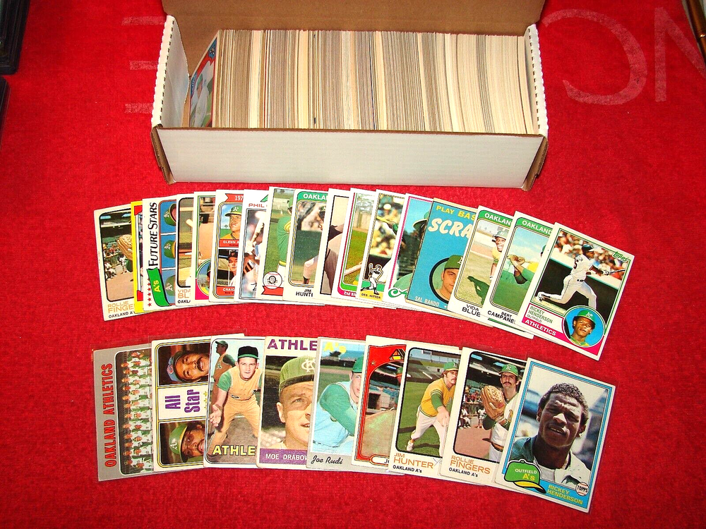 OAKLAND A'S ATHLETICS VINTAGE COLLECTION OF 465 CARDS (22-17)