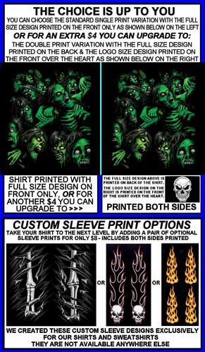 CAMISETA ESTILO ZOMBI CALAVERAS GÓTICAS EMBRUJADAS POSEÍDAS MAL GRITANDO MALVADAS AB12 - Imagen 2 de 12
