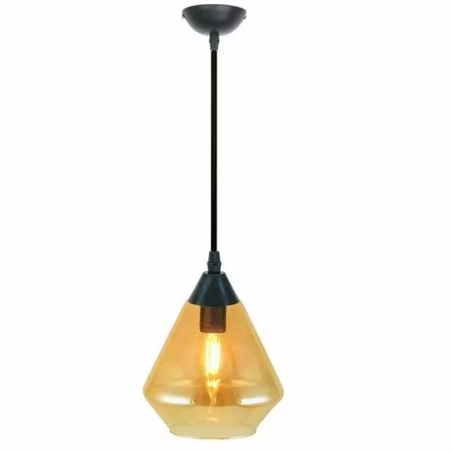 Pendant Light Oil Rubbed Bronze Glass Industrial Modern Dimmable AMUMO Mini