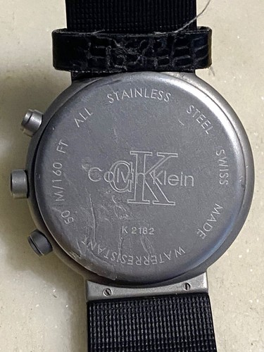 Calvin Klein Men’s Chronograph Watch. 50m WR Quartz Military Style SWISS K2182 - Picture 6 of 17
