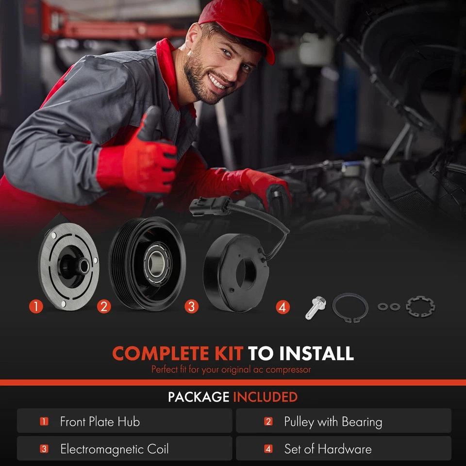 Kit de embrague compresor de aire acondicionado para Chrysler Aspen 2007-2008 Dodge Durango 2004-2008 Foto 2 de 4