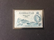 Gibraltar 1954 Royal Visit Stamp Mint With Hinge Marks