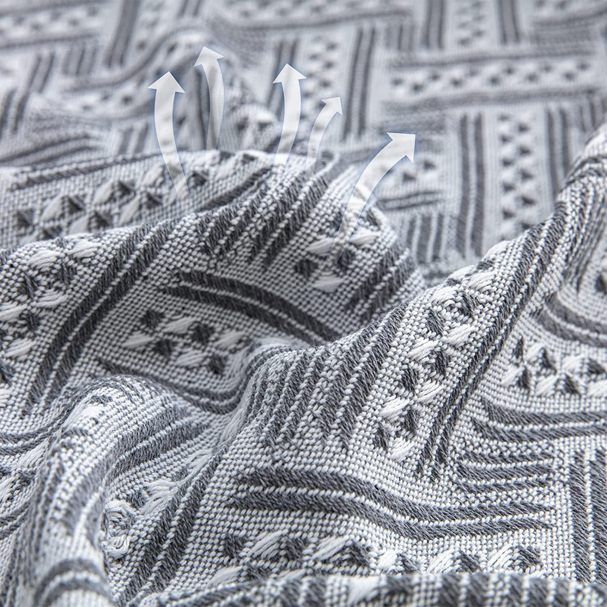 LHGOGO Sofa Throw Blanket with Tassels Throws for Sofas Large