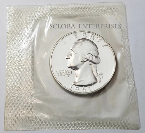 1961 P Washington Quarter  *UNCIRCULATED* *90% SILVER GEM PROOF*