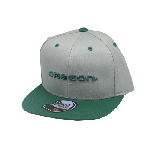 NCAA Oregon Ducks Youth Boys Grey Two Tone Flat Brim Snapback Hat, One size, Grey