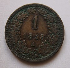 1 Austrian Kreuzer 1858 - Minted In Vienna - R - BB - 597