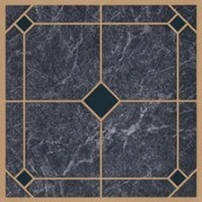 MINTCRAFT 1964253 CASE 45 BLUE / GOLD 12" X 12" VINYL FLOOR TILE SELF ADHESIVE