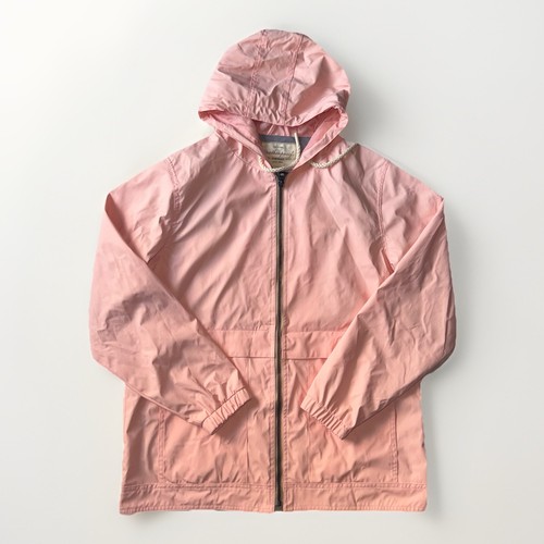 WEATHERPROOF VINTAGE Women’s Rain Jacket Medium Baby Pink Hooded Zip Windbreaker