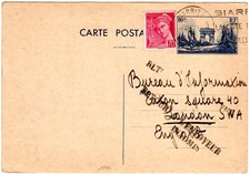France 1940, postal stationery by Biarritz N. GB with L2 return... INADMIS