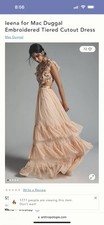 Anthropology Leena By Mac Duggal Embroidered Tiered Cutout Dress size 4