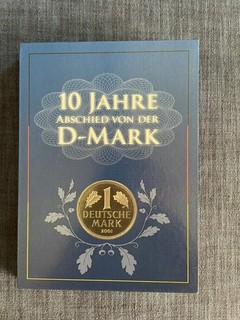 Zehn Jahre Abschied von der D Mark vier hochwertige Medaillen im Orig. Schuber