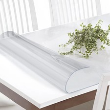 Clear Table Cover Protector 30 x 60 Inch 1.5 mm Thick Waterproof Desk Mat Pad