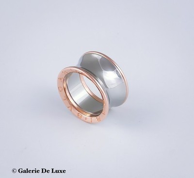 BVLGARI B-Zero Anish Kapoor 18K Rosegold & Edelstahl Ring Größe 56 mit Box