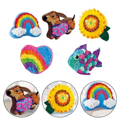Cartoon Plush Craft Kissen DIY Kits Kunsthandwerk für Geburtstag Kinder Projekt