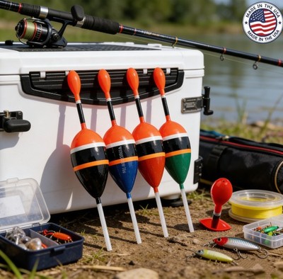 Slip Bobbers Balsa Slide Floats 5Pcs For Crappie Panfish Trout Bass Fish Tackle