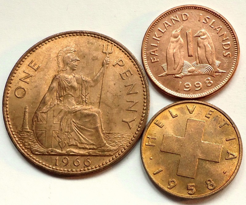FOREIGN WORLD COINS LOT OF 3, SEE PICS, *FREE SHIPPING*   (# 26)