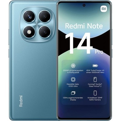 Xiaomi Redmi Note 14 Pro Smartphone 512GB 12GB RAM ocean blue LTE/4G 5500mAh 