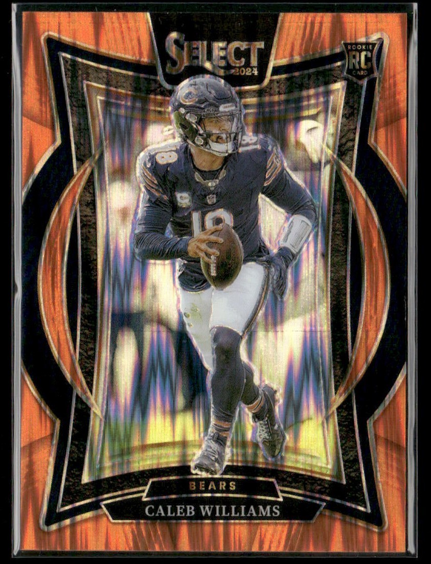 2024 Panini Select Prizm Caleb Williams RC Concourse Orange Shock Prizm /499