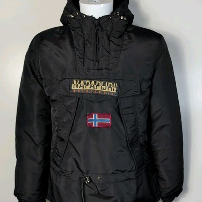 Napapijri Skido Geographic Pullover Jacket Black Vintage Expedition Anarok M