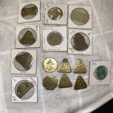 15- Mixed Dog Tag Lot License Tax Registration US & Canada
