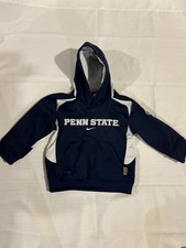 Kids Penn State Nike Hoodie Size 4 Stitch Logo Navy Blue