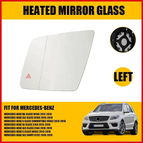 Driver Side Glass Mirror Heat W/Blind Spot for Mercedes W166 ML GLE GL GLS G