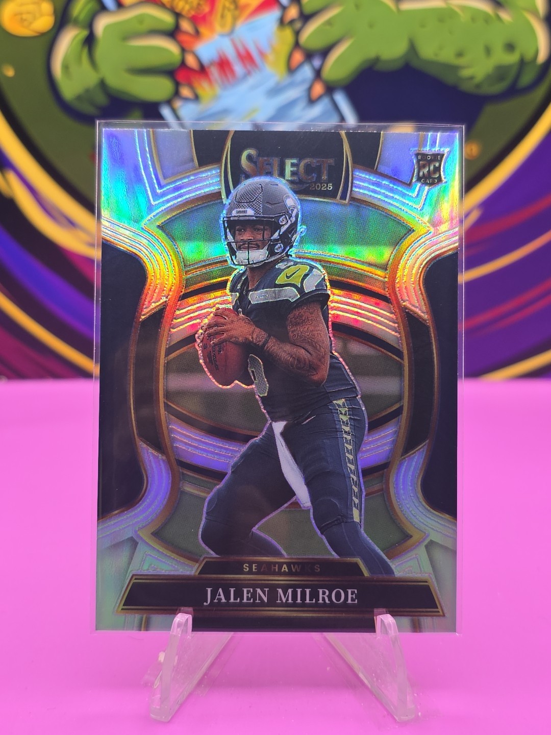 2025 Panini Select Jalen Milroe Silver Prizm Concourse RC Seahawks #14