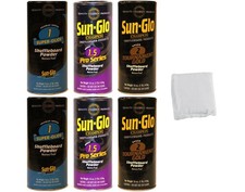 Sun-Glo FAST Mix Shuffleboard Powder Wax 6 Pk, 2ea. Speeds 1, 1.5, 2 Talc Bag
