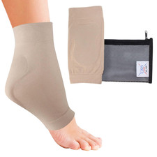 Achilles Heel Gel Sleeves. 1 Pair of Premium Padded Compression Gel Sleeve Socks