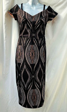 River Island Black lace Midi Pencil Dress Size 10