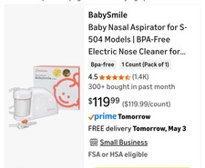 BabySmile Electric Baby Nasal Aspirator S-504