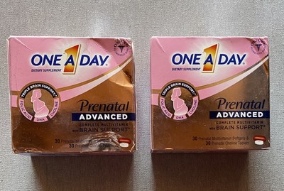 2Box One A Day  Prenatal Advanced Women s Complete Multivitamin30+30  Exp03/2026