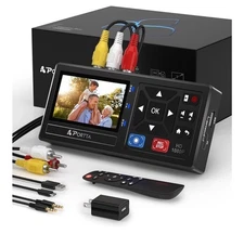 Portta VHS to Digital Converter, Video to Digital Recorder with Remote