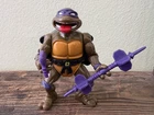 Vintage TMNT Talkin’ Donatello 1991 Playmates Toys Action Figure and Quip Strips