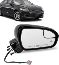 Right Passenger Side Mirror for Ford Fusion 2013 14 2015 7Pins Gloss Black  Pow