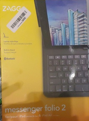ZAGG Messenger Folio 2 Bluetooth Keyboard Folio Case iPad Air/iPad Black