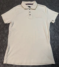 Ardor The Bear House Medium Men’s Polo Shirt Beige Slim Fit Embroidered Logo 