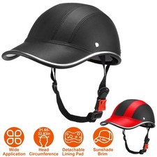 Safety Bicycle Helmet Bike Helmet  Baseball Leather Helmet Bike Cap New