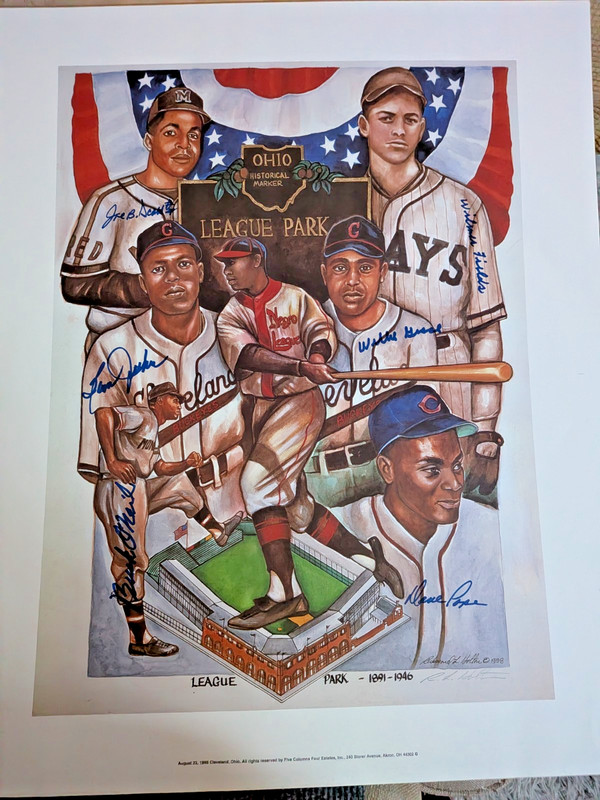 Dave Pope, Joe B. Scott Negro league Signed Richmond L. Holton Print