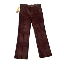 Vintage Lee NOS Brown European Flare Men's Corduroy Pants 36 Long