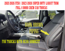 2021-2026 OEM FORD F150 LARIAT NEW TAKEOFF LEATHER UPHOLSTERY DARK BROWN PIPING